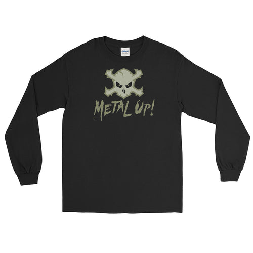 Metal Up! Long-Sleeve T-Shirt (Military Green Logo)