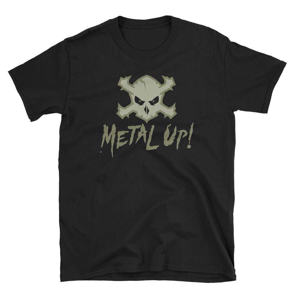 Metal Up! T-Shirt (Military Green Logo)